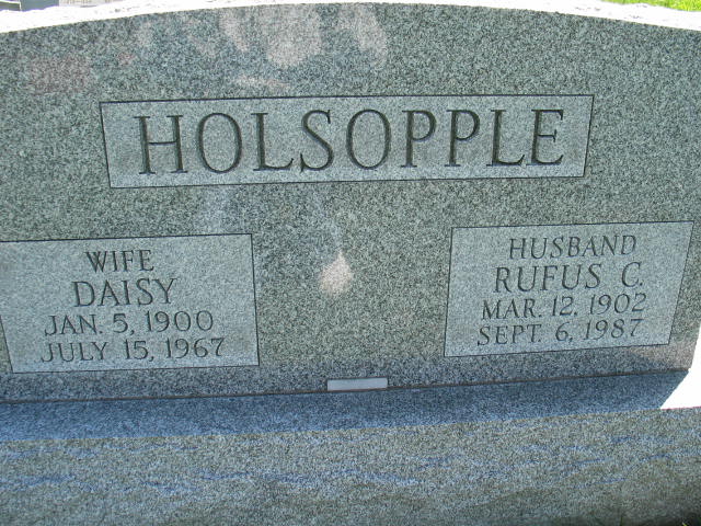 Daisy and Rufus C. Holsopple
